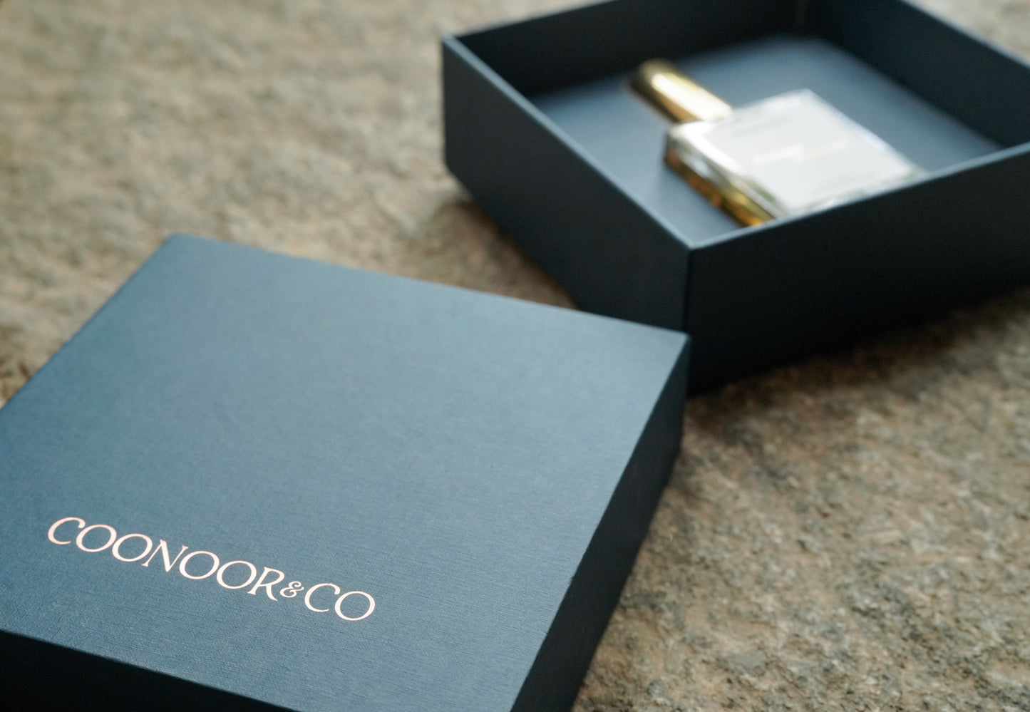 Sentient Mountain EDP bottle detail showing fine craftsmanship, by The Perfume Library x Coonoor & Co