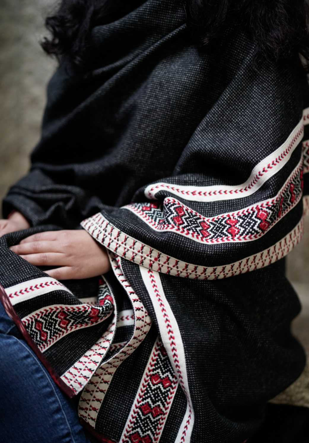Winter Weave Chevron Shawl