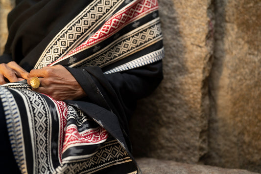Sunray — Black Panel Shawl