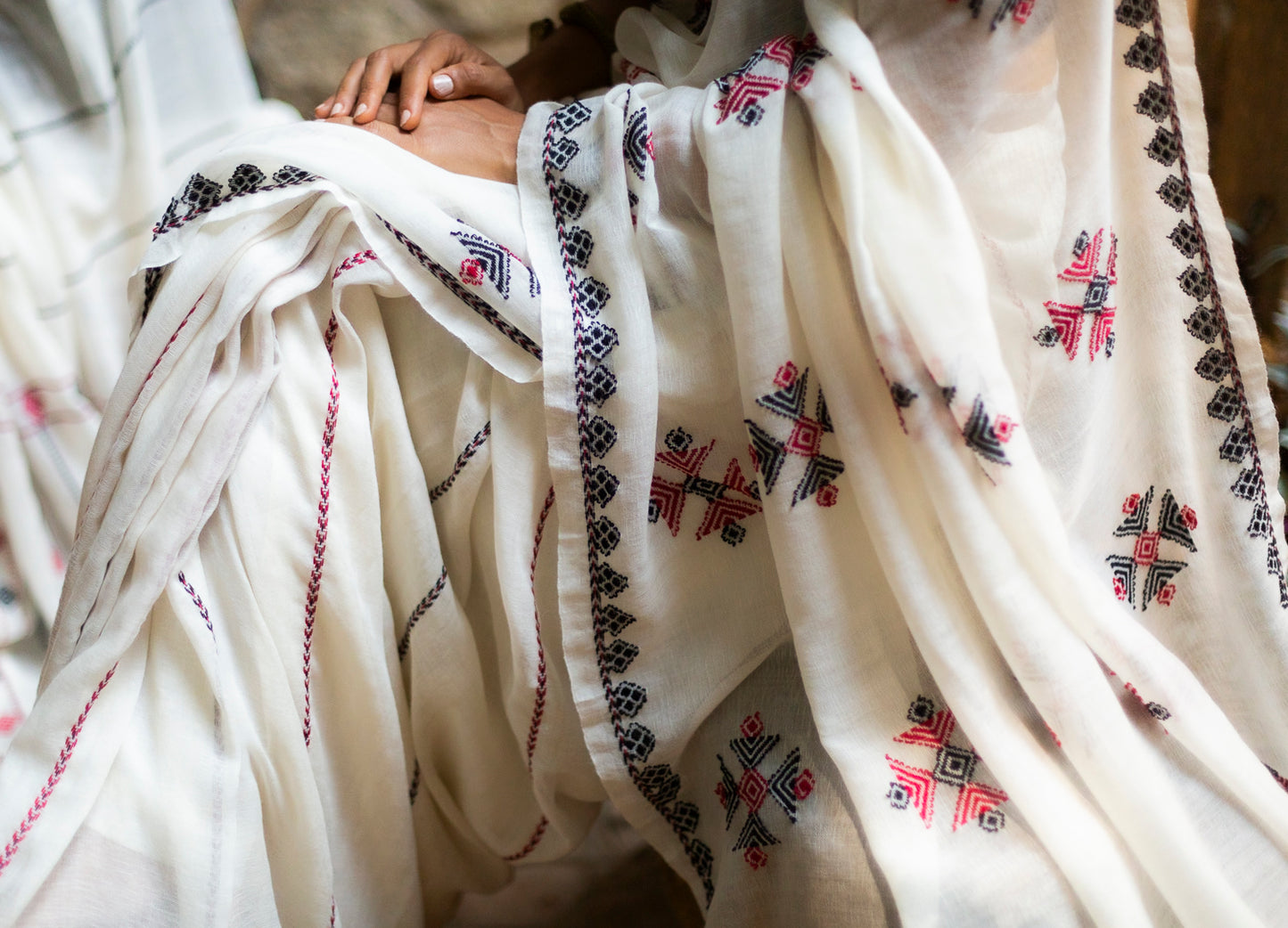 Merino-Cotton Saris