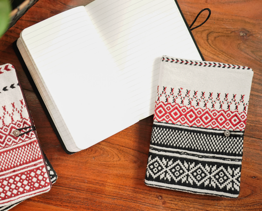 The Classic Toda Journal, GI-tagged Toda hand-embroidered classic design journal sleeve with A5 notebook