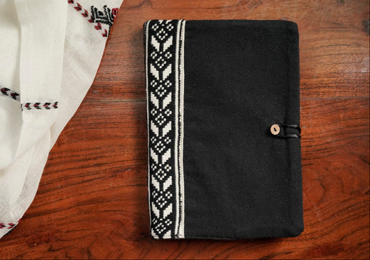 The Classic Journal, GI-tagged Toda hand-embroidered spine journal sleeve with A5 ruled notebook