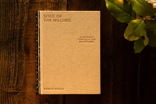 Soul of the Nilgiris, artisan photography book by Ramya Reddy with handwoven cloth spine, 300 photographs, 9 years